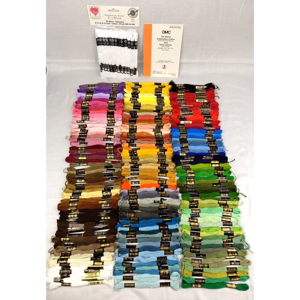 DMC Embroidery Floss Skeins Mouline Special France 184 Multi Color Card L&T NEW‎